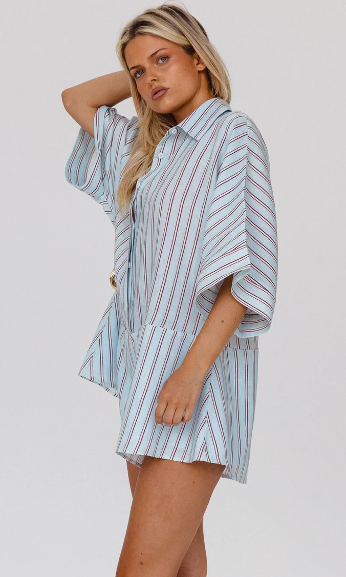 Mint Stripe Rae Playsuit