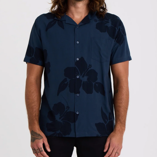 Navy Aloha Shirt