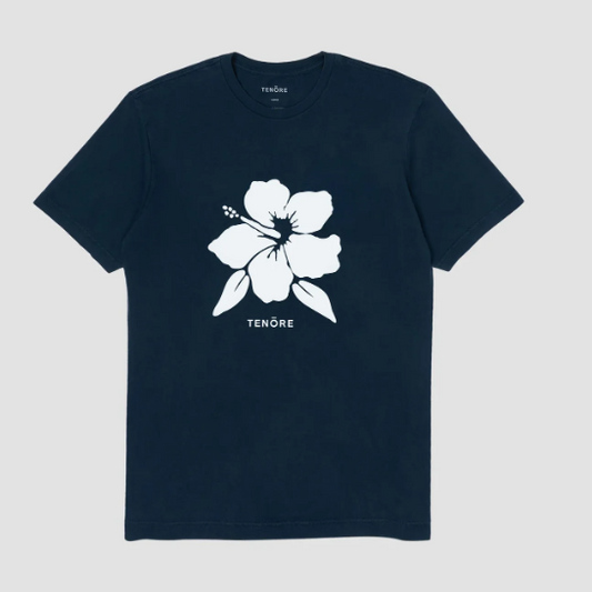 Navy Hibiscus Tee