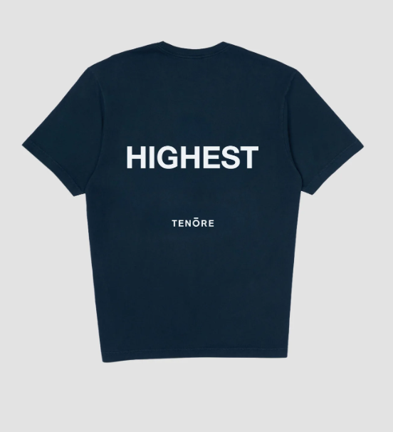 Navy Hibiscus Tee
