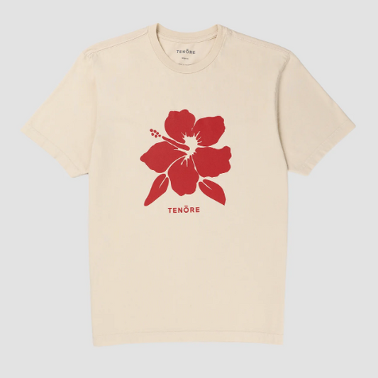 Cream Hibiscus Tee