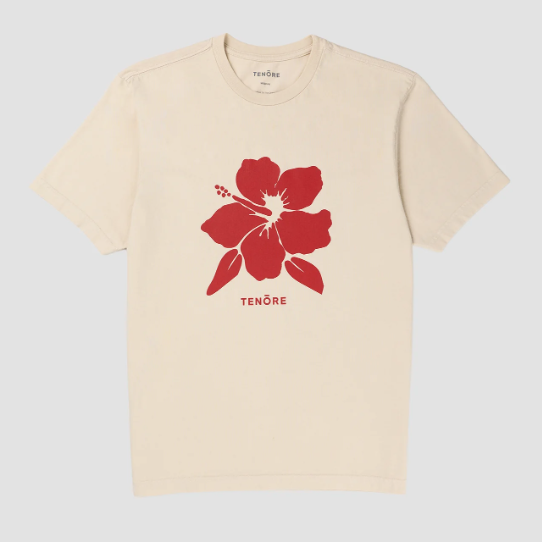 Cream Hibiscus Tee