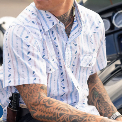 Birds and Lei Button Up
