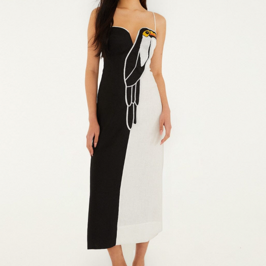 Emroidered Toucan Dress