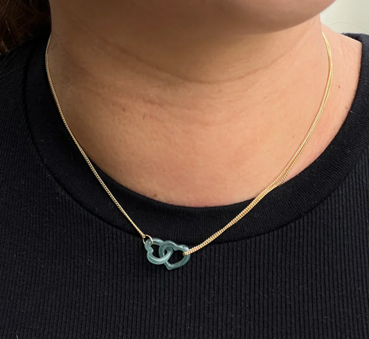 Forever Link Jade Heart Necklace