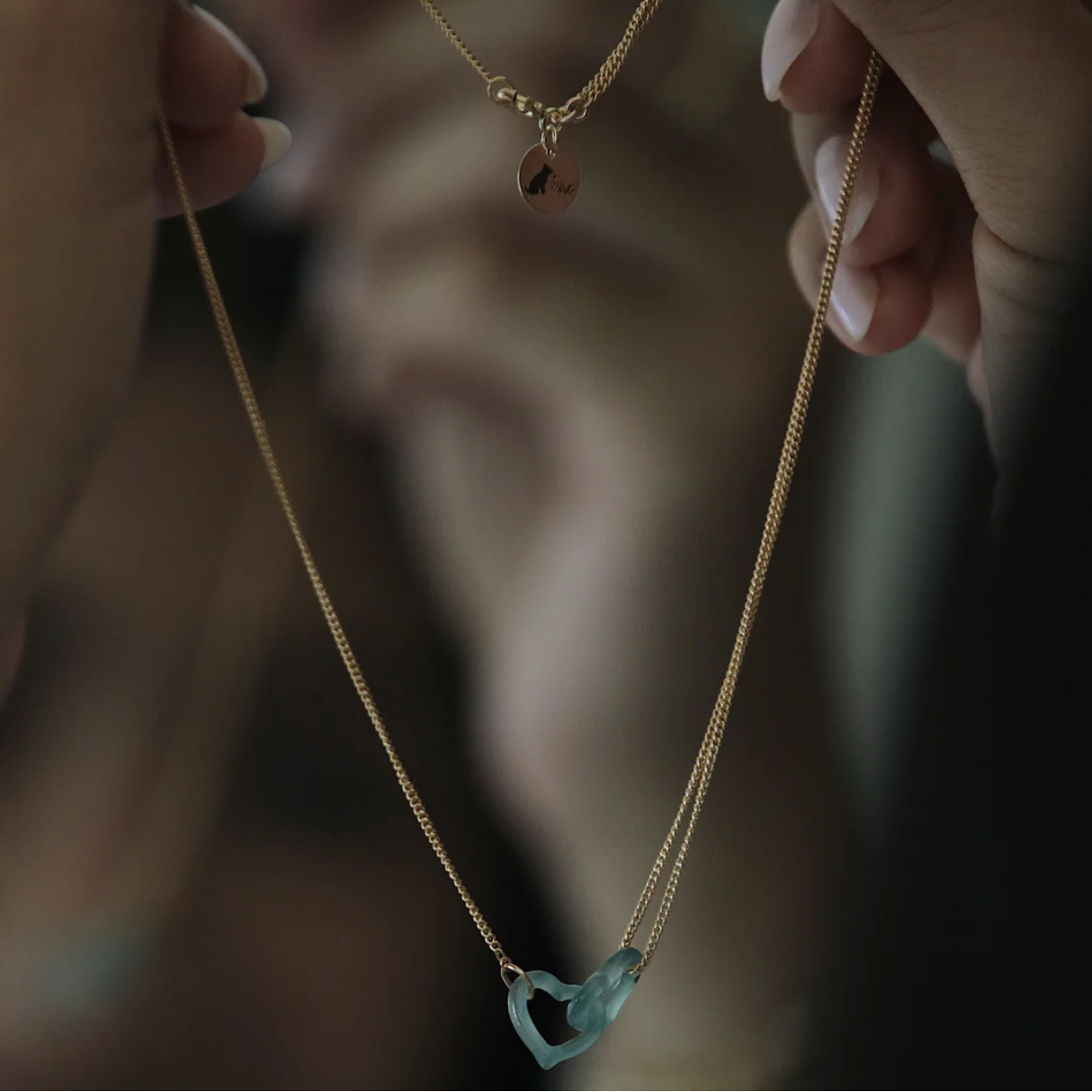 Forever Link Jade Heart Necklace