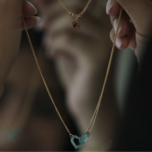 Forever Link Jade Heart Necklace