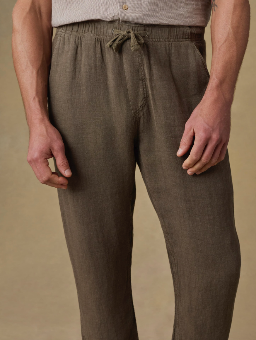 Dark Palm Linen Pant