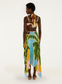 Tropical Painting Maxi Dress