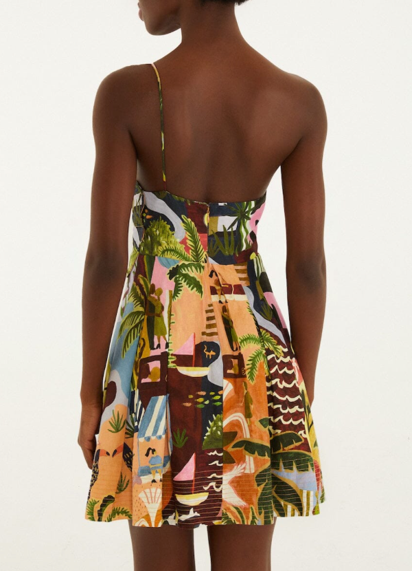 Tropical Painting Mini Dress