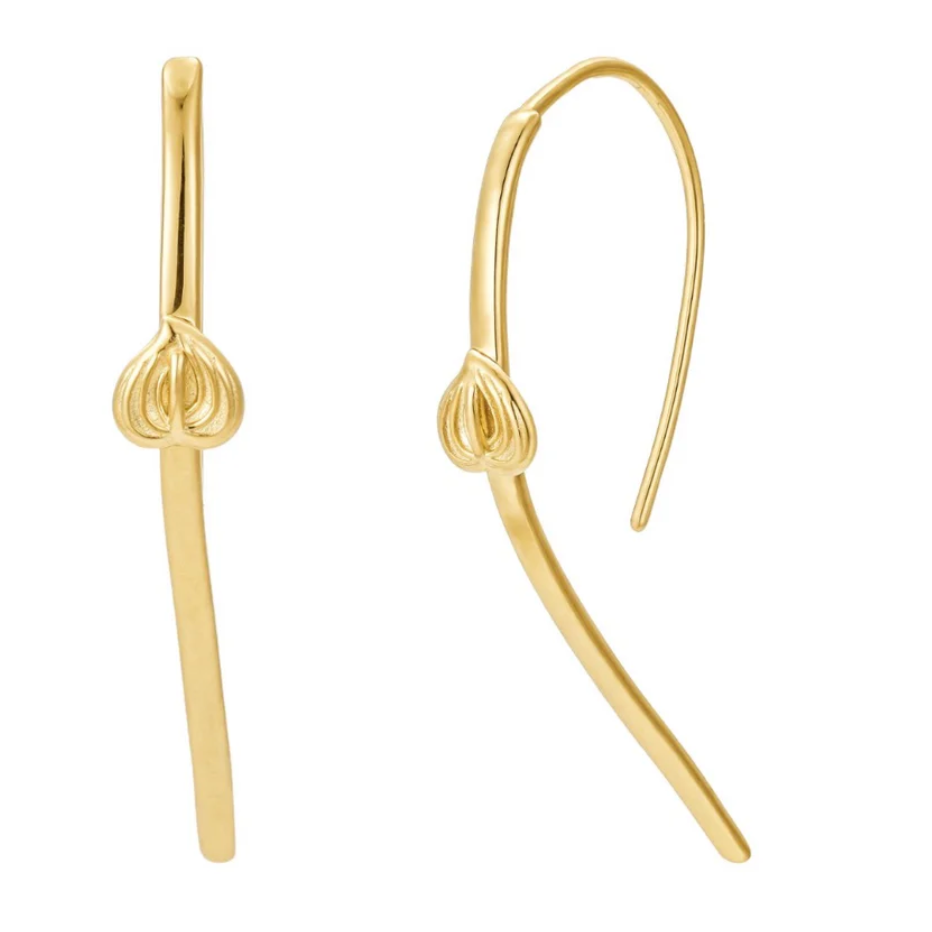 Anthurium Open Hoop Earrings