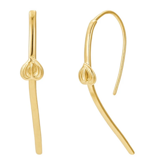 Anthurium Open Hoop Earrings