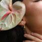 Anthurium Open Hoop Earrings