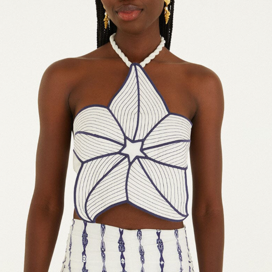 Embroidered Stars Top