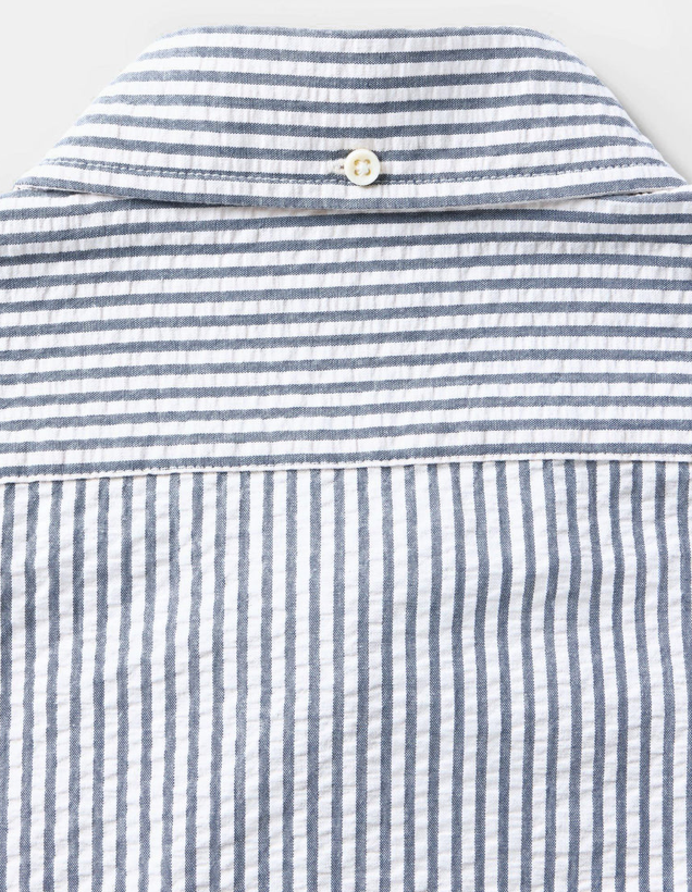 Jack Shirt Seersucker Steel Blue Stripe