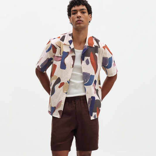 Didcot Abstract Shapes Button Up