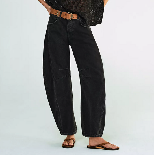 Barrel Jeans Black