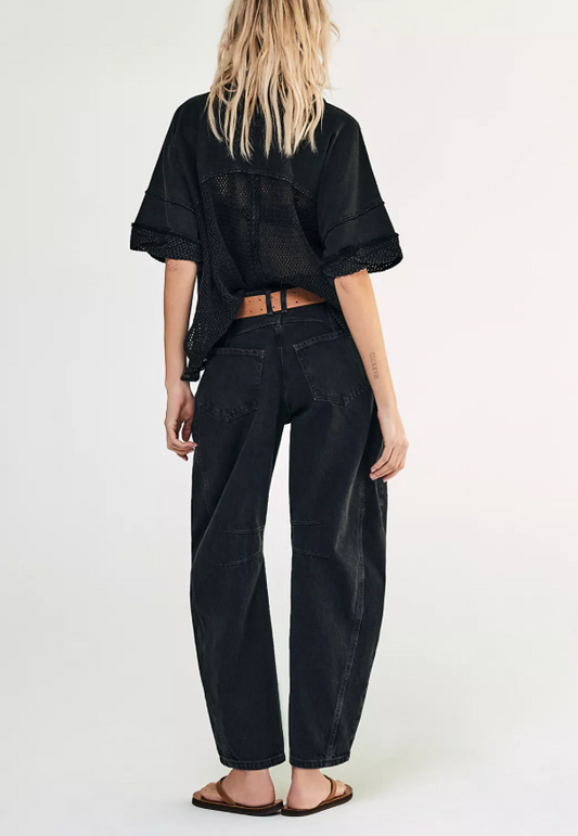 Barrel Jeans Black