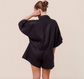 Rae Playsuit Black Linen