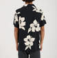 Aloha Shirt Black Hibiscus