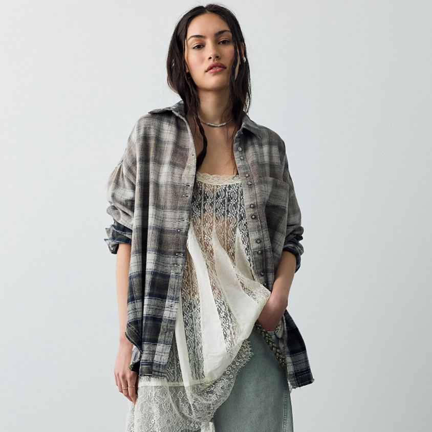 Ombre Plaid Shirt