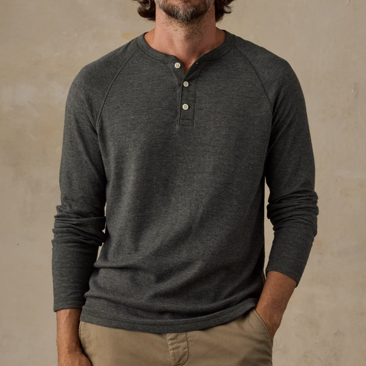 Deep Olive Cloud Henley