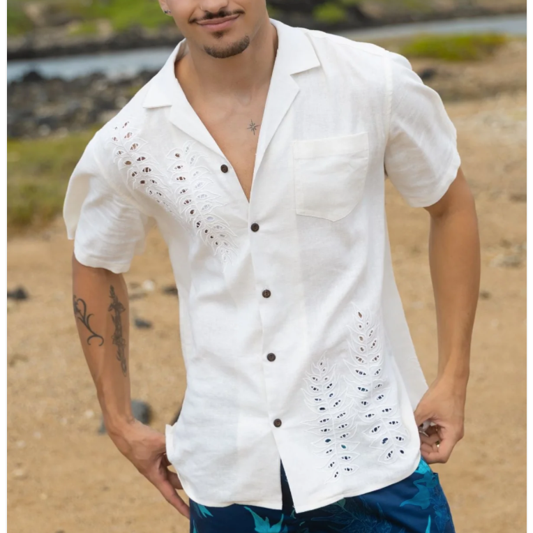 Iwa Iwa Fern Linen Aloha Shirt