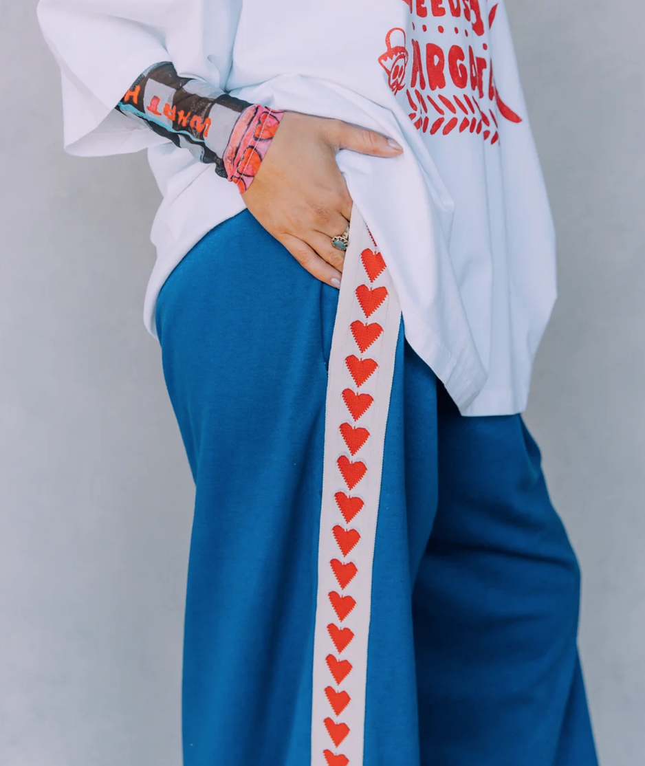 Raving Heart Pants Blue