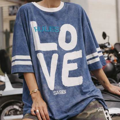 Love Revolution Tee Blue