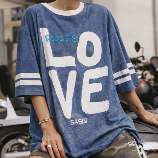 Love Revolution Tee Blue