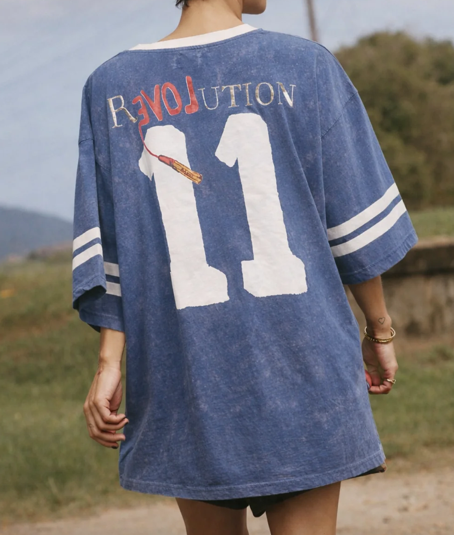 Love Revolution Tee Blue