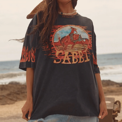 Flaming Cowboy Tee