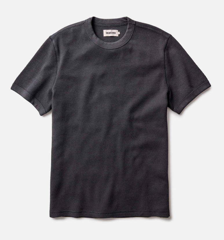 Short Sleeve Waffle Crew