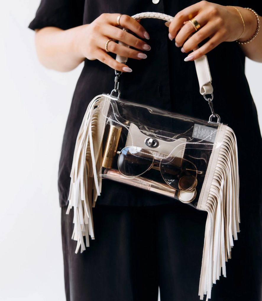 Clear Fringe Crossbody Bag