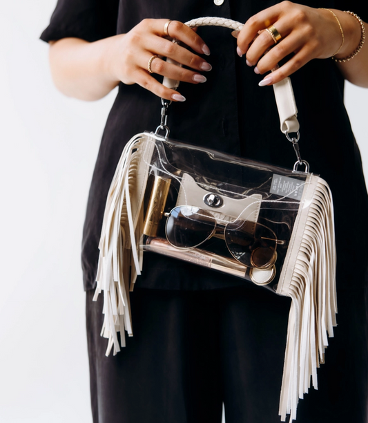 Clear Fringe Crossbody Bag