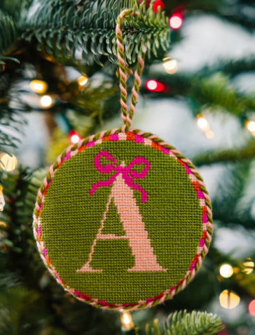 Needlepoint Monogram Ornaments