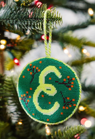 Needlepoint Monogram Ornaments