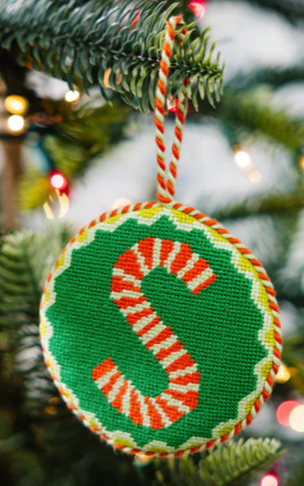Needlepoint Monogram Ornaments