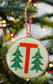 Needlepoint Monogram Ornaments